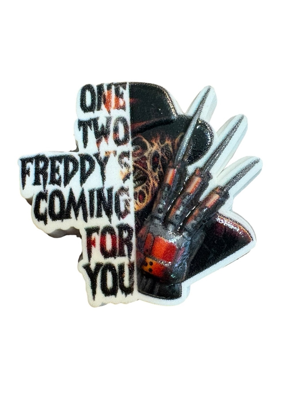 One Two Freddy’s Coming For You Croc Charm
